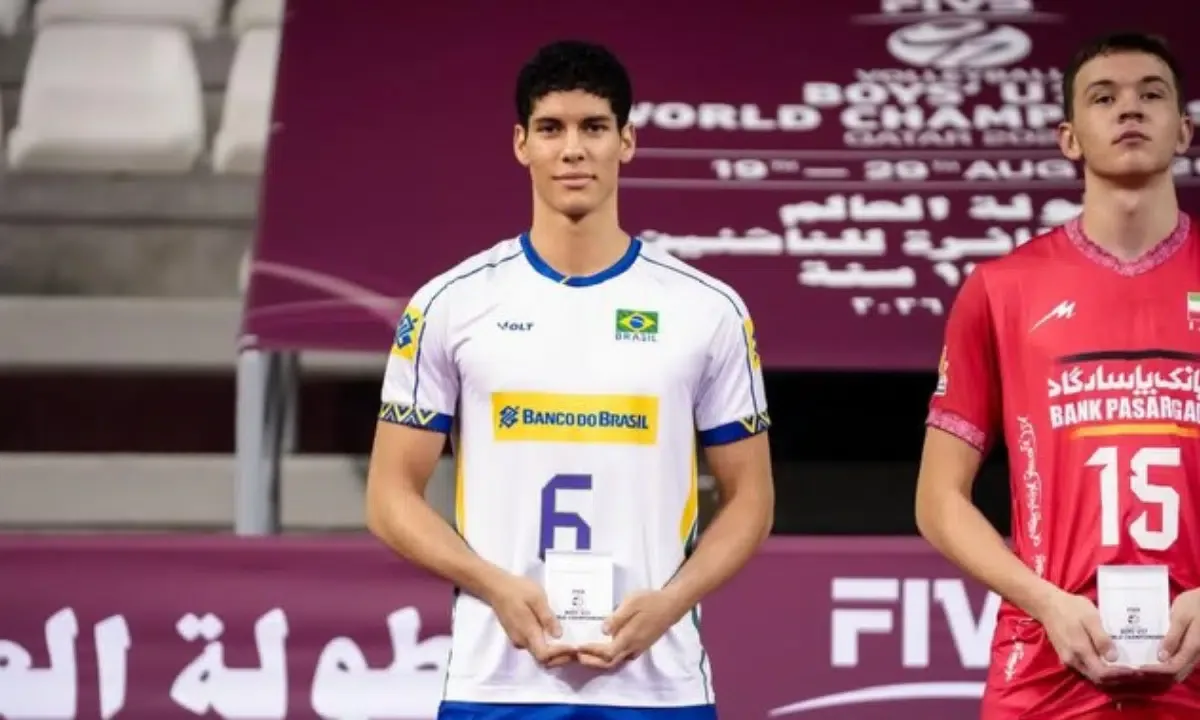 Lucas Abreu é eleito o melhor central do Mundial Sub-17 de Vôlei
