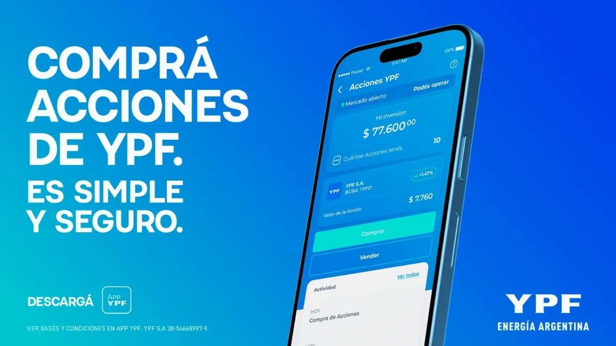 YPF suma la compra y venta de sus propias acciones a App YPF