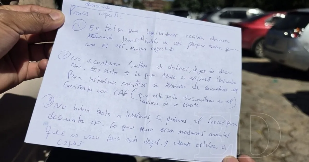 Cerimedo dictó una carta para desmentir acusaciones: "Nunca quiso irse del país"