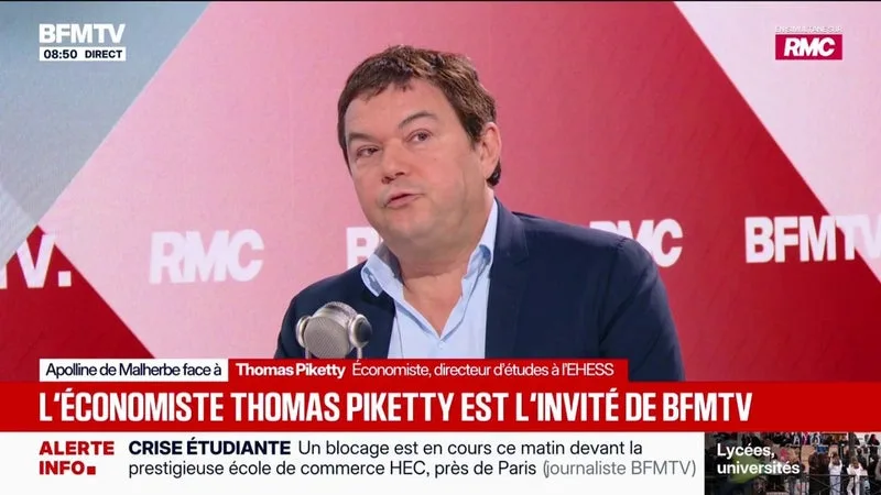 “Il n’est pas suffisamment à gauche”: Thomas Piketty, économiste français, annonce qu’il est "peu probable" qu’il travaille avec Raphaël Glucksmann