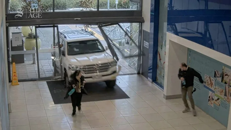 Man drives through Northland shopping centre