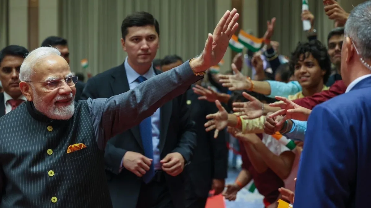 PM Modi lands in Uzbekistan on two-nation visit, President Shavkat Mirziyoyev receives him