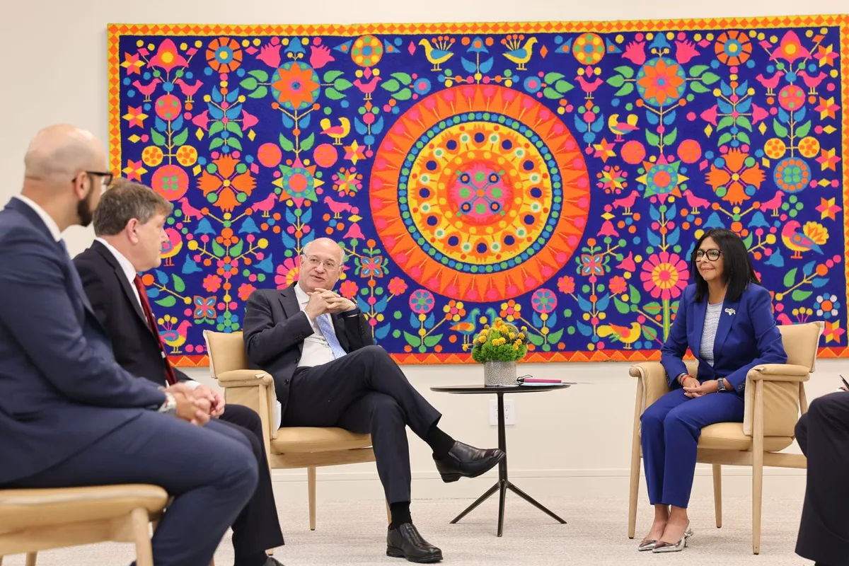 Delcy Rodríguez sostiene reuniones con la alta directiva del Banco Mundial, el FMI y el BID en Nueva York