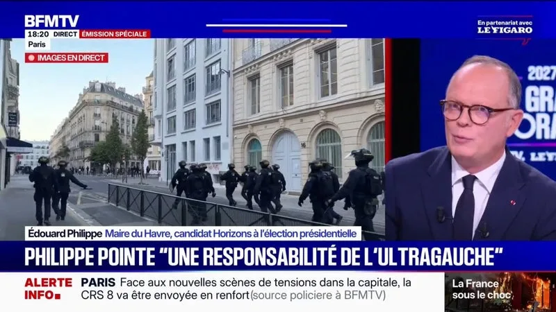 17-octobre: "Dans notre pays, l'ordre républicain ça existe", déclare Édouard Philippe, candidat Horizons à la présidentielle