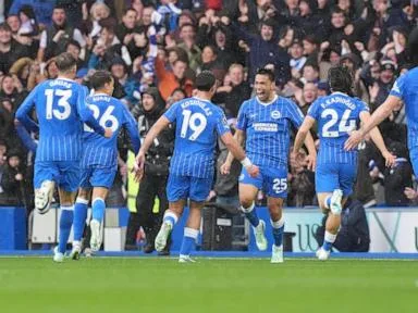 Diego Gomez scores from halfway line for Brighton to revive memories of David Beckham's famous goal