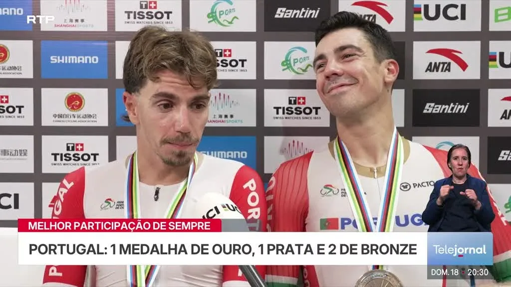Iúri Leitão e Ivo Oliveira são vice-campeões do Mundo em Madison.