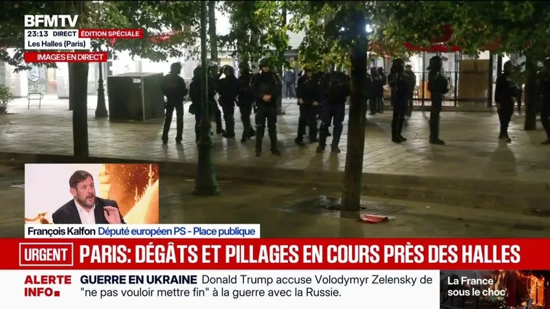 Rassemblement à Paris: "Ce soir, la situation est hors de contrôle", observe François Kalfon, député européen PS-Place publique