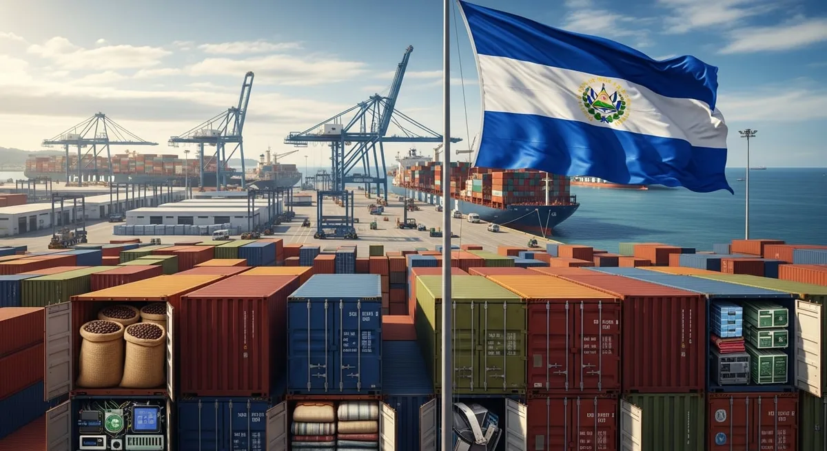 Las importaciones de El Salvador marcan un récord de USD 11,145.5 millones a julio de 2026 y amplían la brecha comercial
