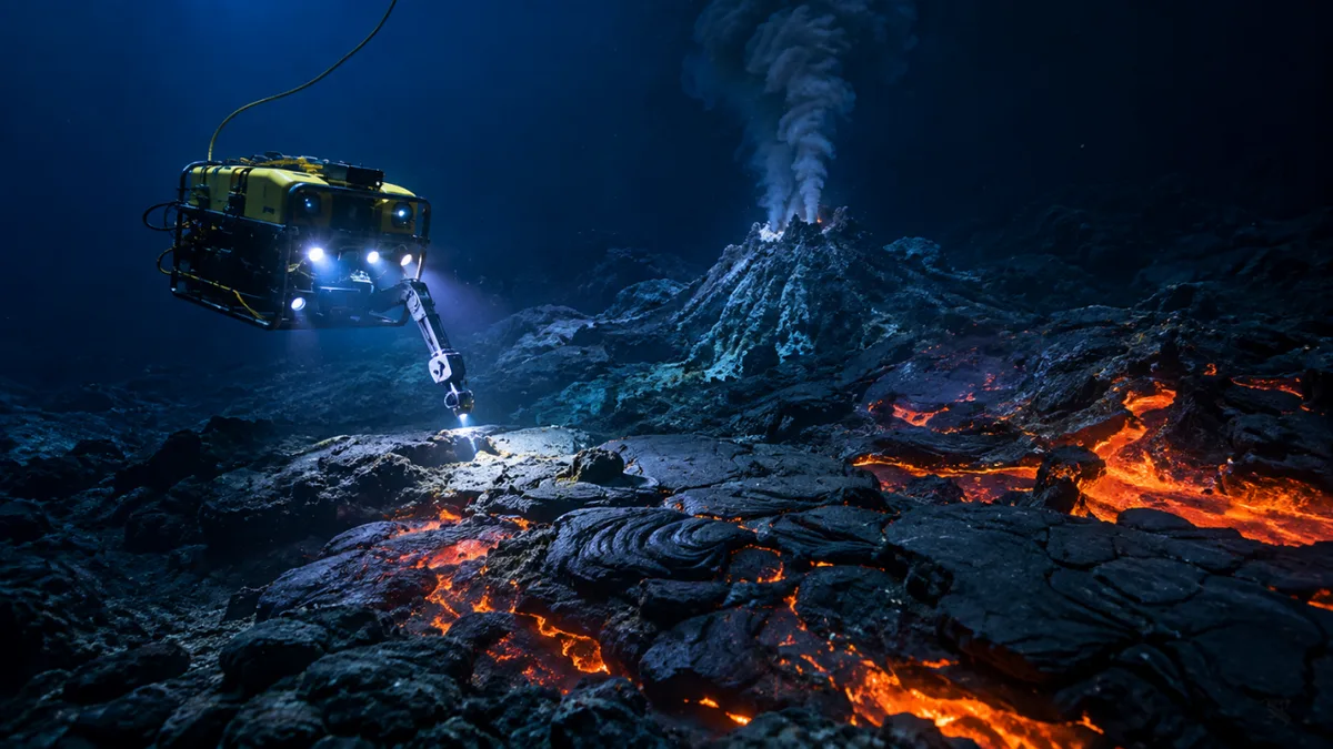 Scientists use deep-sea robots to discover huge lava fields around an active volcano