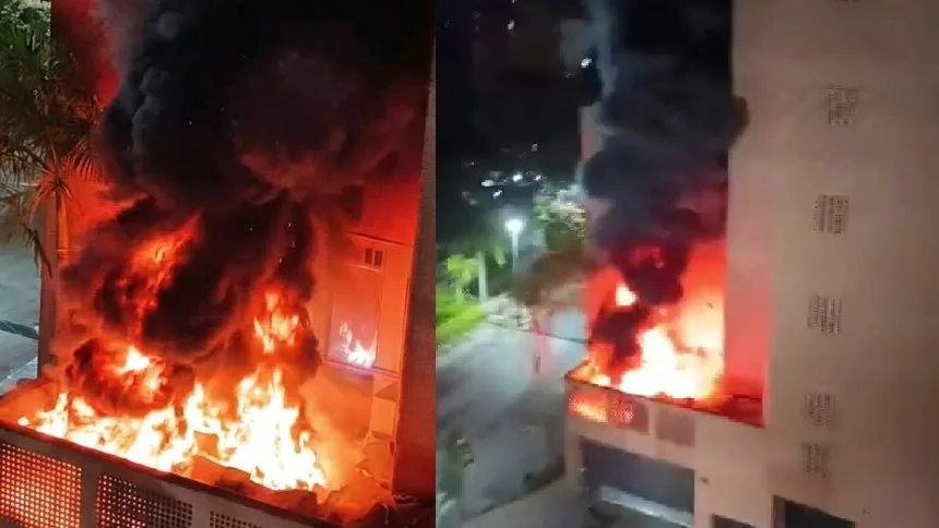 EN VIDEO: Fuerte incendio se registró en reconocido centro comercial de El Hatillo, habría sido provocado por un bajón eléctrico