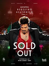Luan Santana esgota concerto no Estádio da Luz marcado para junho de 2027