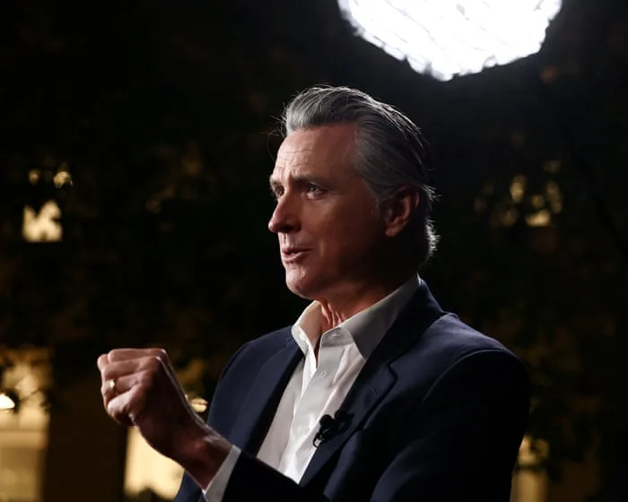 Gavin Newsom condemns Democrats’ ‘climate hushing’, predicts Trump’s downfall and expects AOC to run in 2028