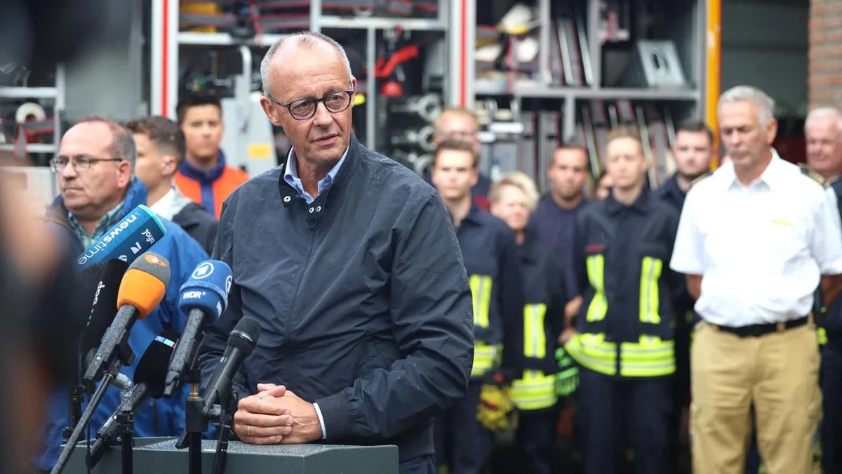 Friedrich Merz: Bundeskanzler kritisiert »Leugner des Klimawandels« in Hürtgenwald