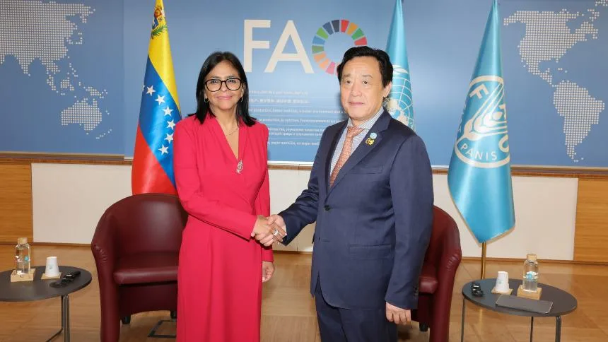 Los detalles que reveló Delcy Rodríguez sobre su reunión con director de la FAO