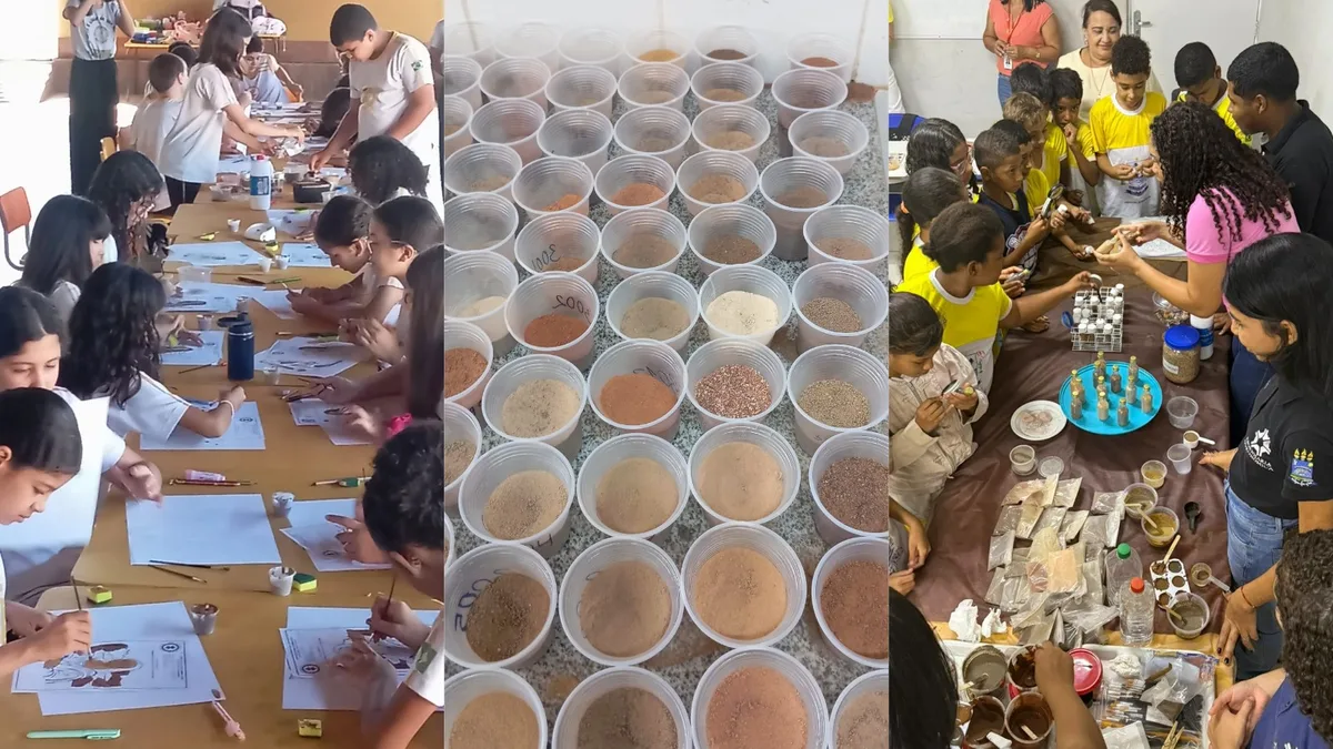 Projeto transforma terra em tinta natural para despertar consciência ambiental em crianças no PI