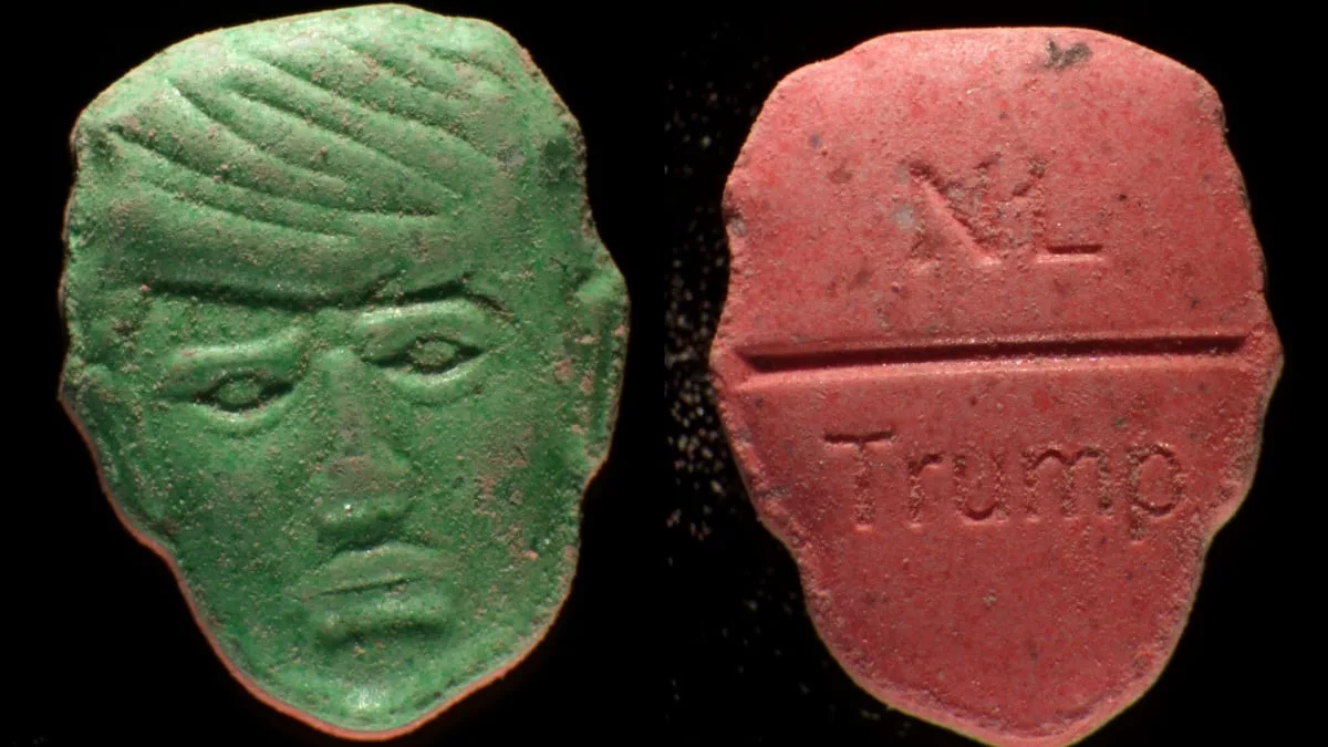 Trump hasta en las drogas: Alertan por pastillas de éxtasis con la cara del presidente de EU
