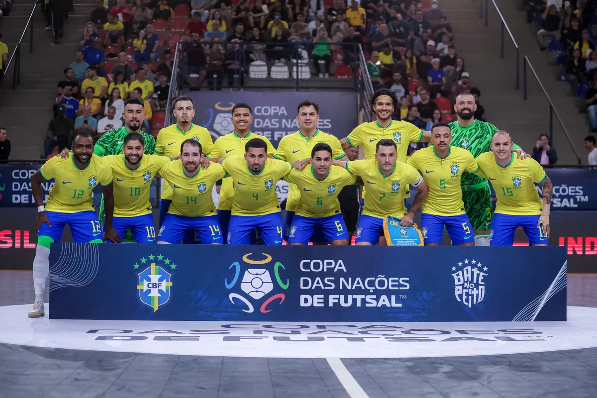 Brasil atropela o Afeganistão e conquista tricampeonato da Copa das Nações de Futsal