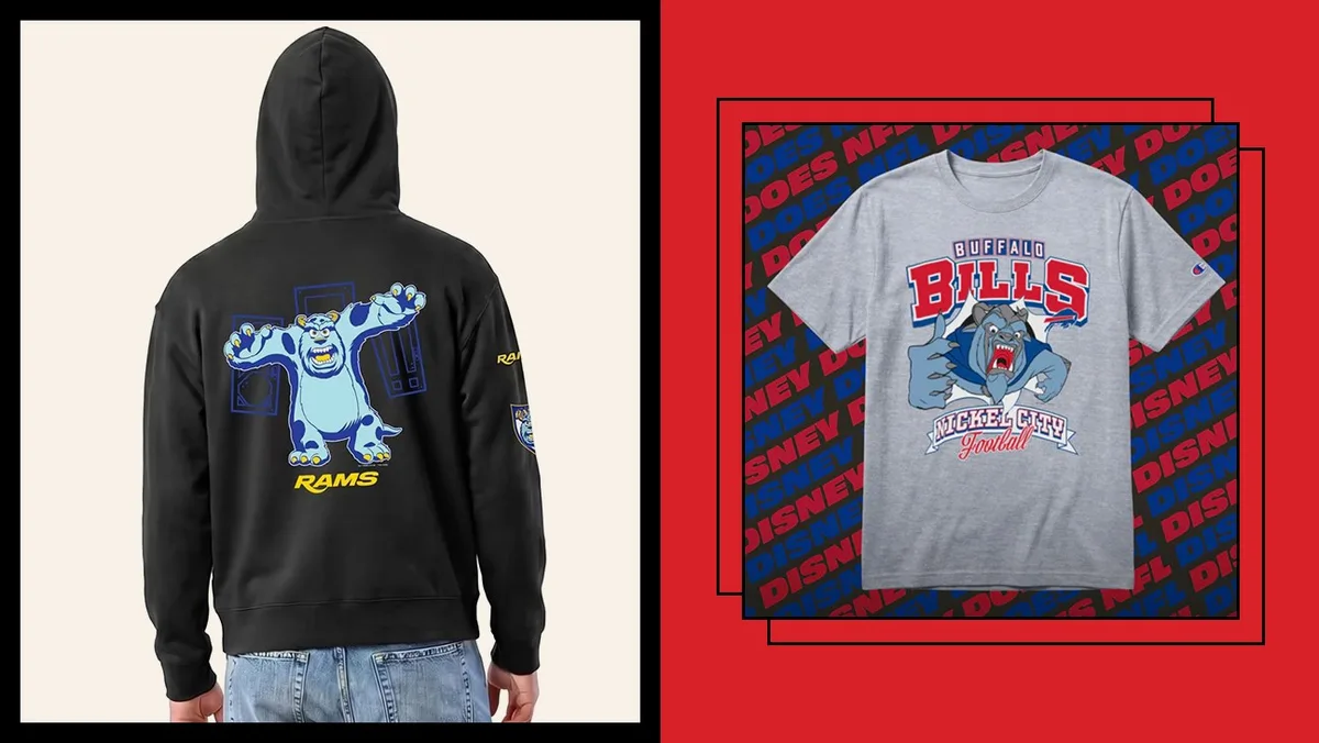 Disney and NFL Fandoms Collide in Character-Inspired Collection of Team Gear