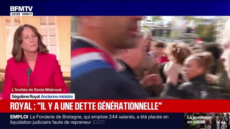"Je pense que les jeunes veulent changer le système et c'est pour ça qu'il y a une radicalisation de la vie politique", juge Ségolène Royal