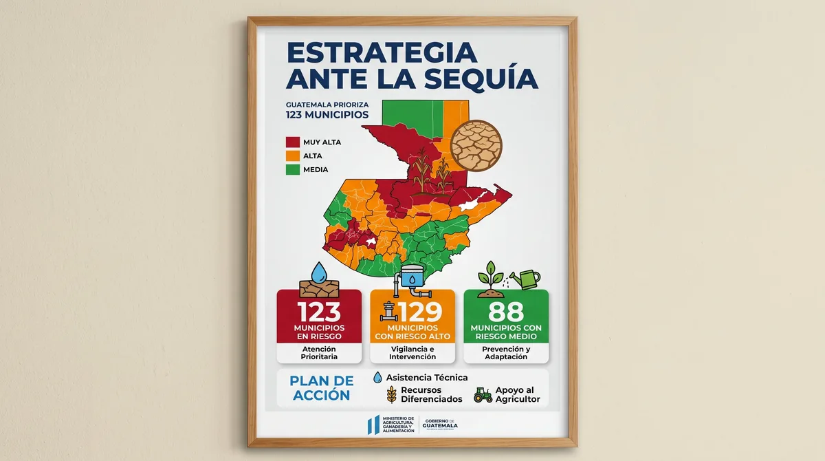 Guatemala enfrenta la sequía con una estrategia que prioriza los 123 municipios en mayor riesgo hídrico