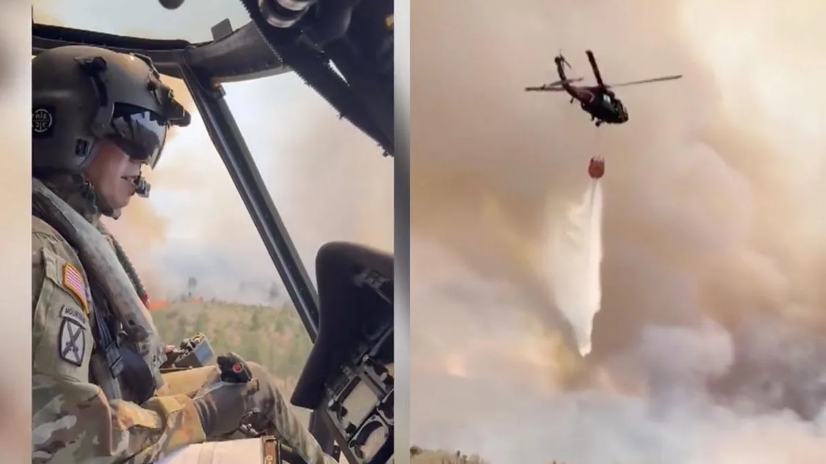 Hawk Fire wütet: Riesige Rauchwolke zieht über Nevada – Video zeigt Einsatz aus Löschhubschrauber