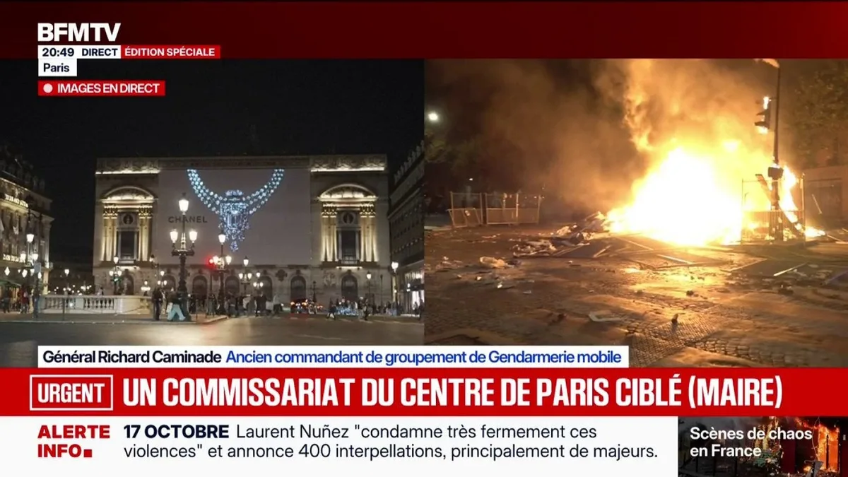 Mobilisation du 17 octobre: le commissariat du centre de Paris est ciblé par des émeutiers annonce le maire Ariel Weil