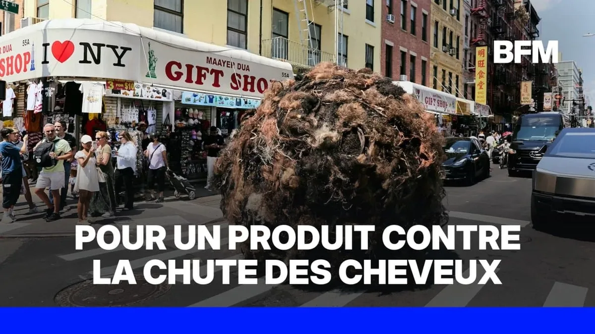 Une boule de cheveux géante traverse New York pour une campagne de publicité