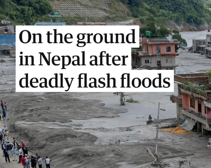 On the ground in Nepal after deadly flash floods - video