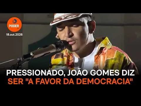 Pressionado a se posicionar, João Gomes diz ser “a favor da democracia”