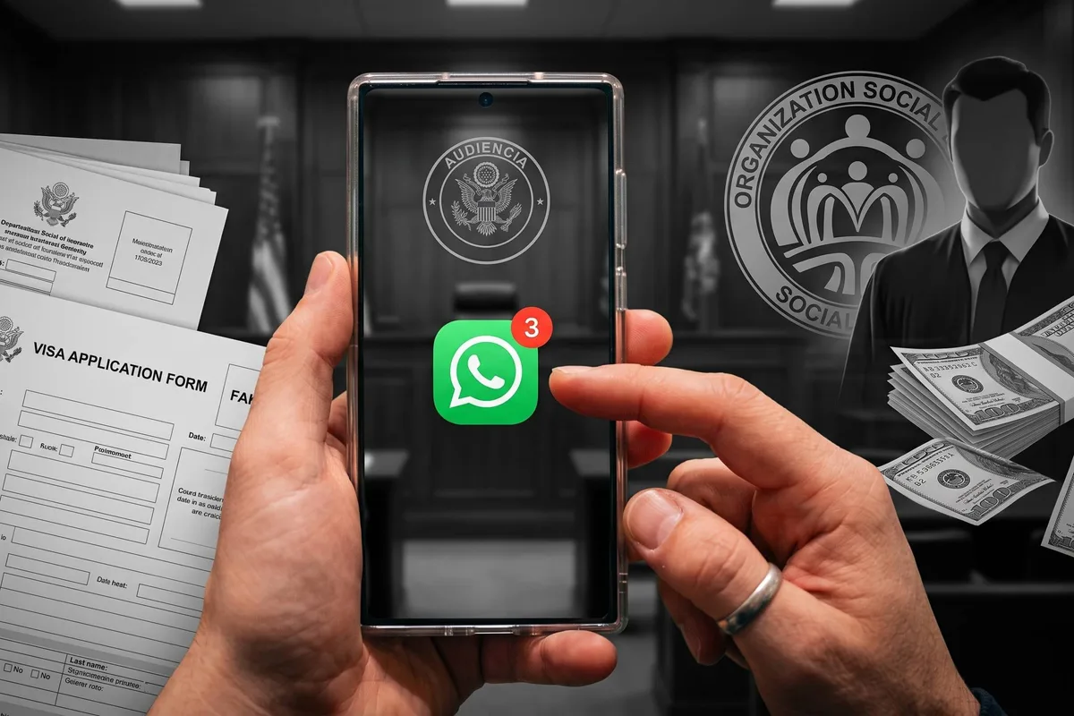 Estafa migratoria por WhatsApp: pagó US$592 por una falsa audiencia y una ONG advierte que no usa la aplicación