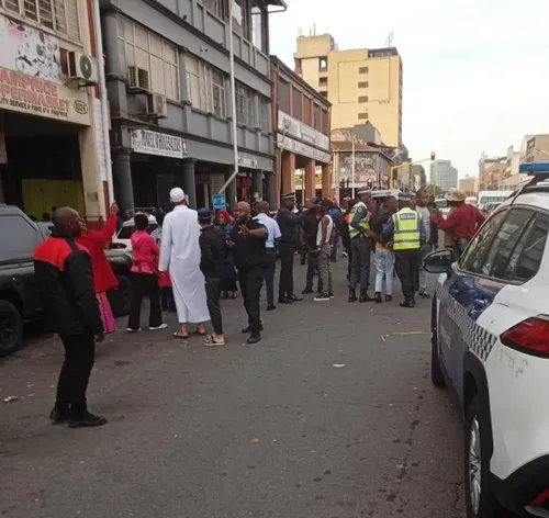 Police monitor Durban CBD after protest violence and vehicle fires