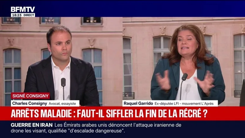 SIGNÉ CONSIGNY - Arrêts maladie: "Il y a un problème d'état d'esprit général en France par rapport au travail", estime Charles Consigny, essayiste