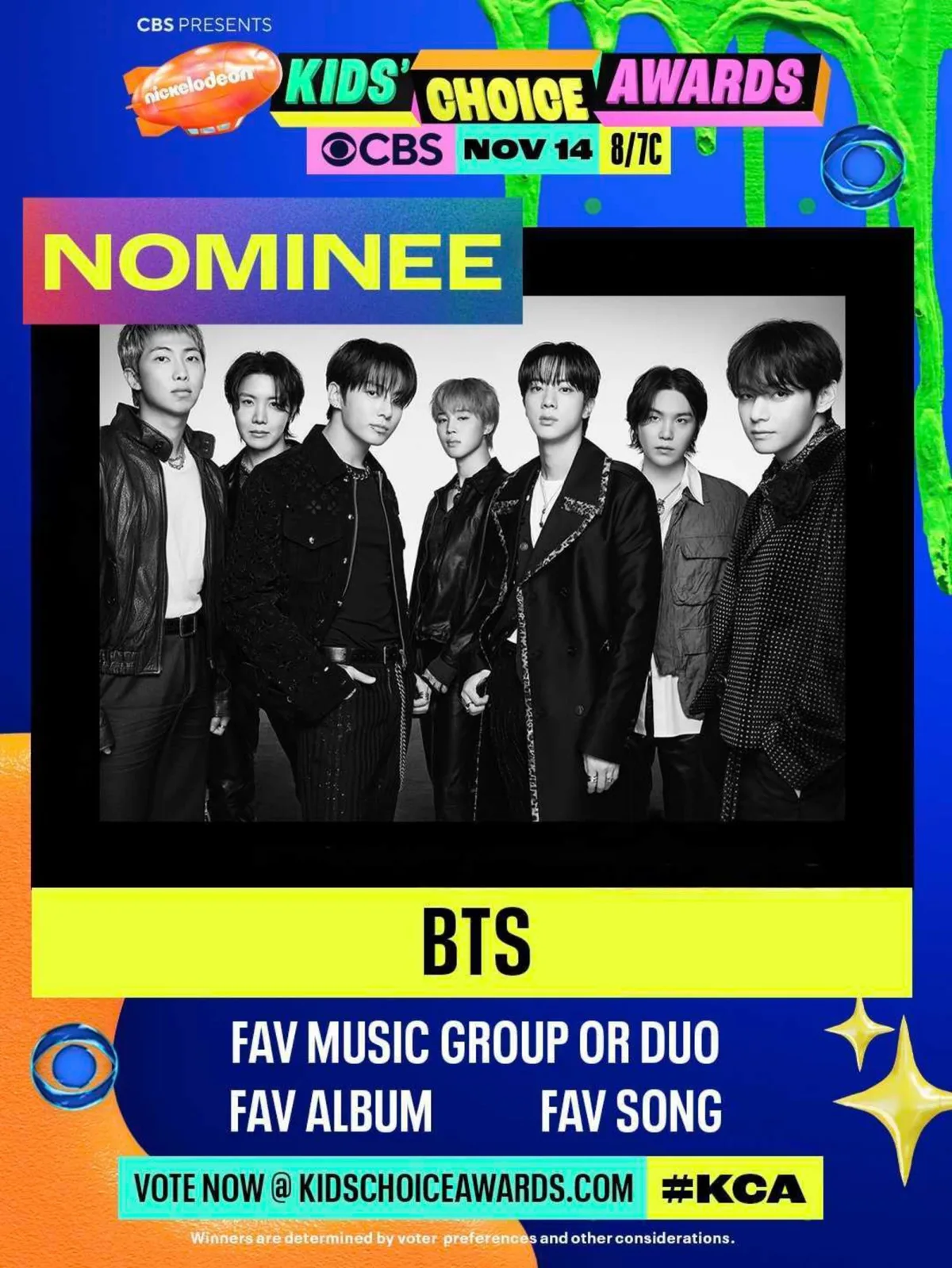 방탄소년단, 美 ‘2026 키즈 초이스 어워드’ 3개 부문 후보 선정