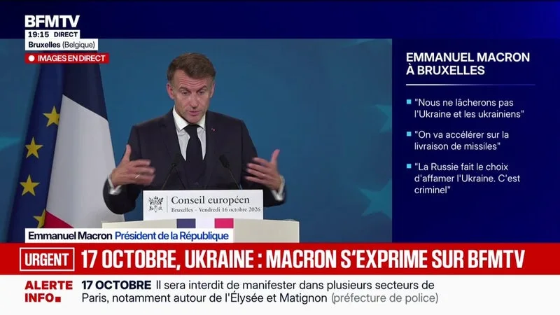 Manifestation du 17 octobre: Emmanuel Macron appelle "au calme"