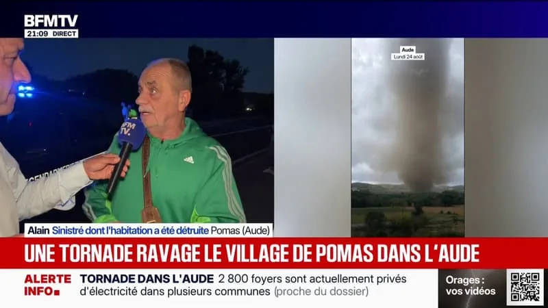 "On a tout perdu": une tornade ravage le village de Pomas dans l'Aude