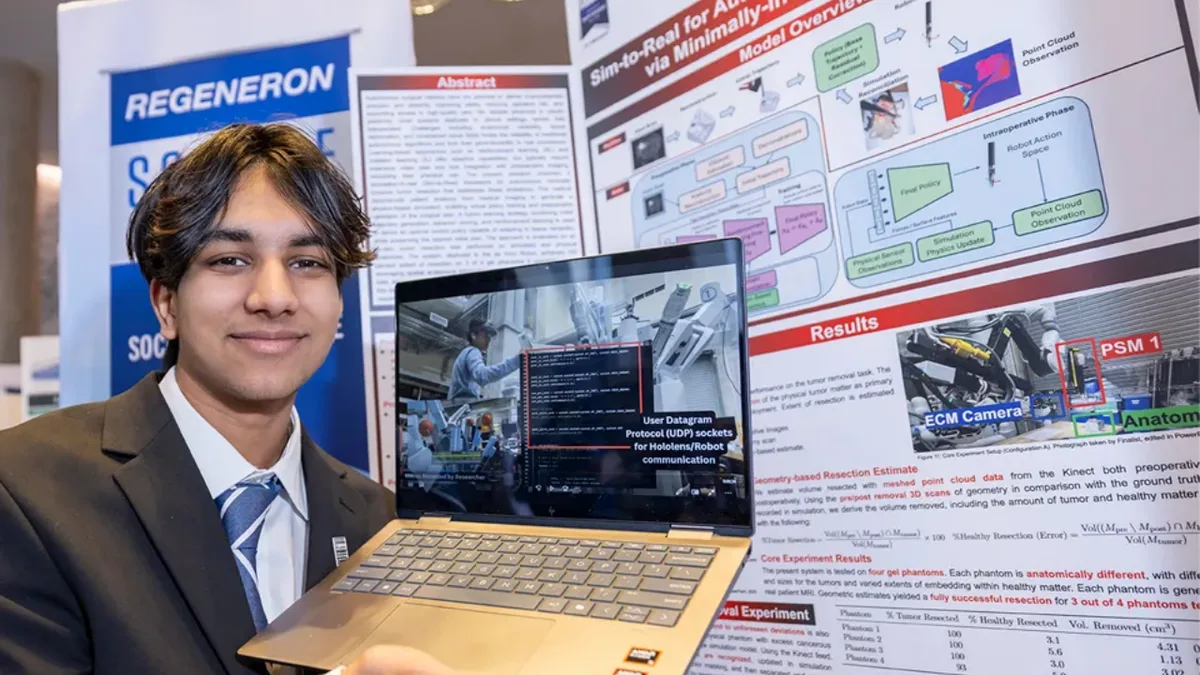 18-year-old trains surgical robot to remove tumors, succeeds in 3 of 4 tests