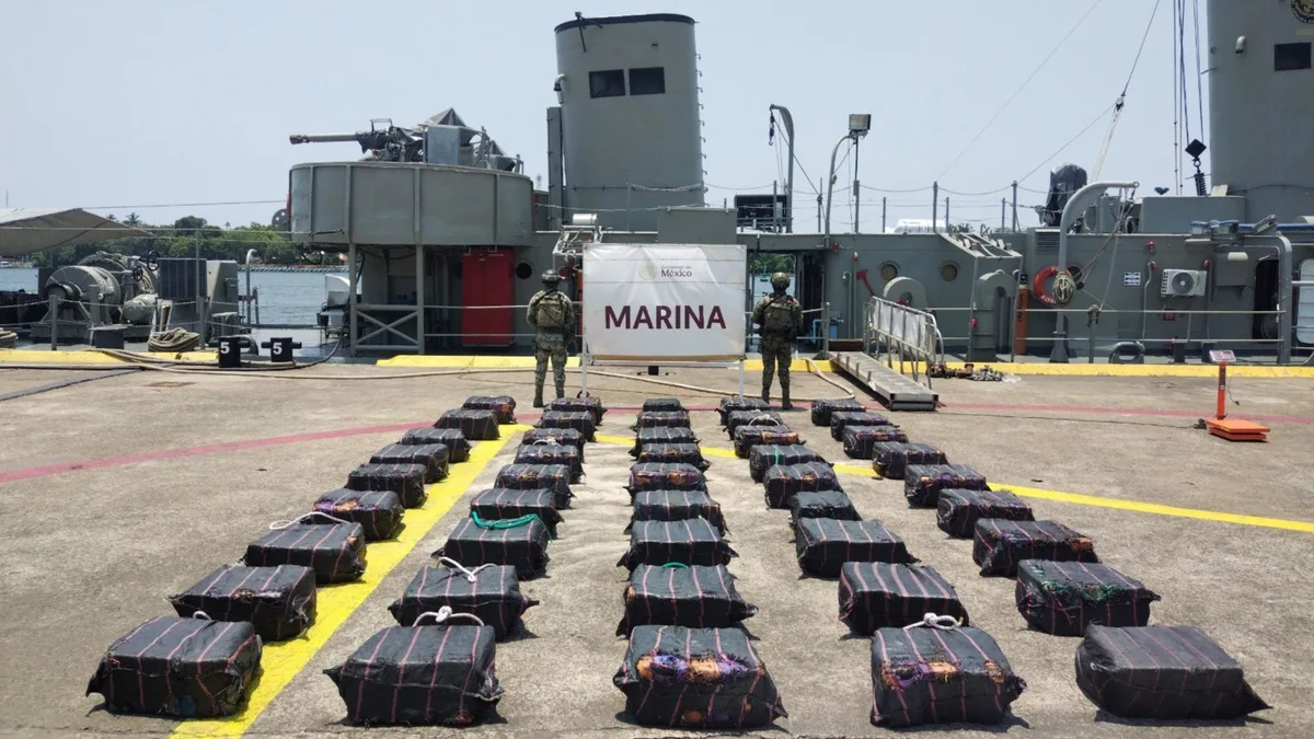 Golpe al narco en altamar: suman 3.5 toneladas de cocaína asegurada en costas del Pacífico mexicano en dos días