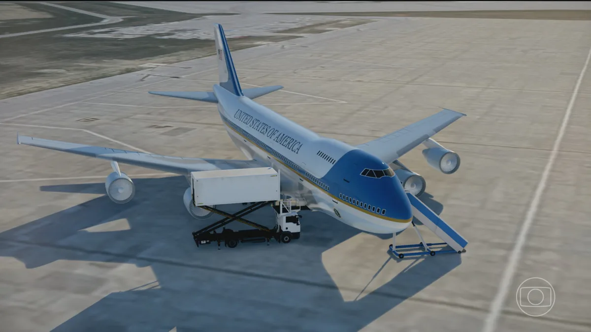 Air Force One, visto como alvo do Irã, decolou levando autoridades do alto escalão dos EUA, como Marco Rubio e Scott Bessent