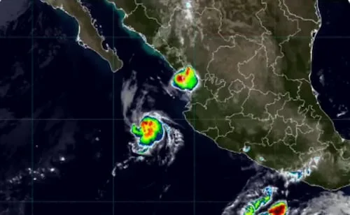 Huracán Simon y tormenta tropical Trudy; sigue en vivo su trayectoria