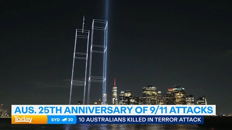Drone display honours 9/11 victims