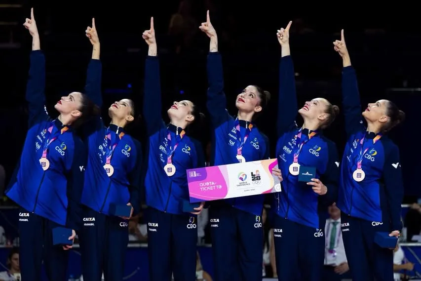 Brasil ganha bronze no Mundial de ginástica rítmica e assegura vaga nas Olimpíadas