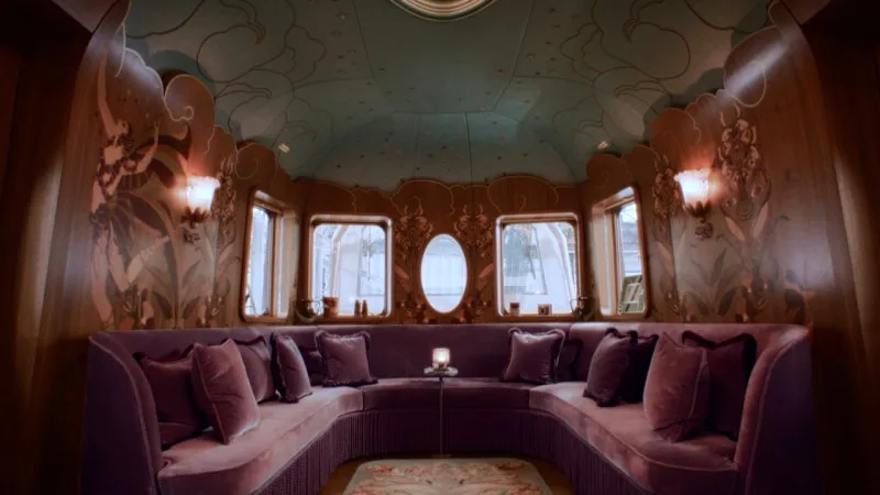 Inside the Catherine Martin/Baz Luhrmann-designed Celia suite on the Belmond Pullman