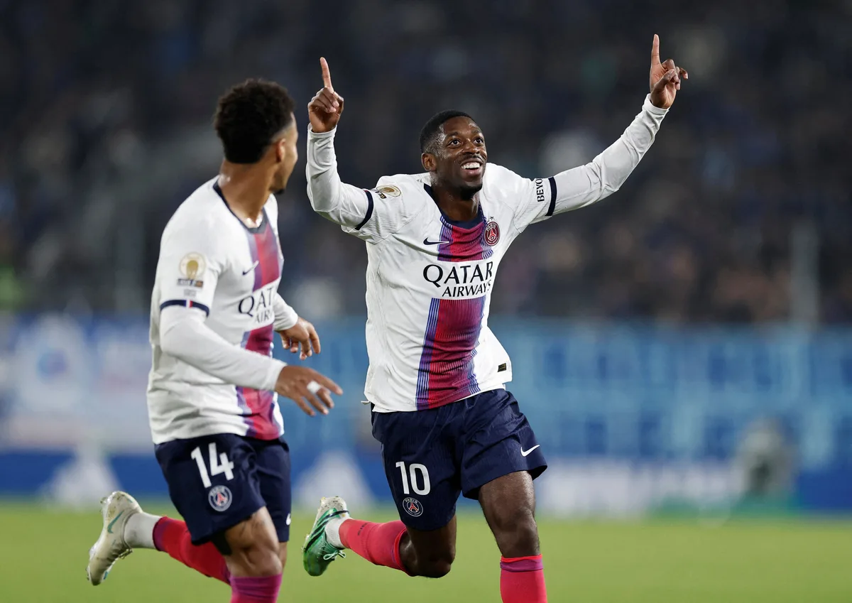 Com gol e assistência de Dembélé, PSG vence Strasbourg e iguala o Monaco na liderança do Francês