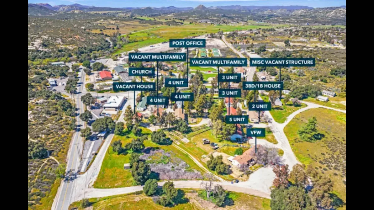 This California town with 27 apartments and a local post office is still looking for a buyer. The price has come down to $5.9 million
