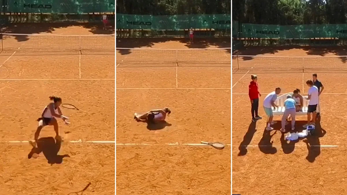 La dura lesión que sufrió una tenista en Italia: el video de la secuencia y su estremecedora reacción