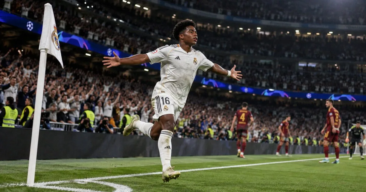 Endrick marca e Real Madrid vira sobre a Roma com três gols em sete minutos