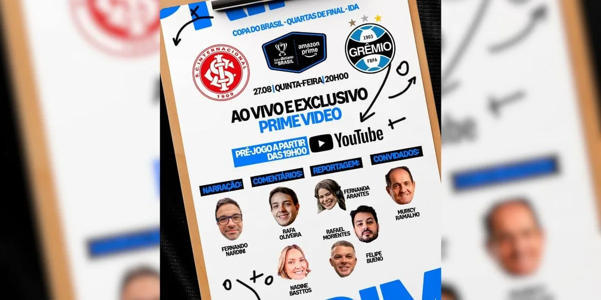 Prime Video terá Muricy Ramalho em transmissões do Gre-Nal pela Copa do Brasil