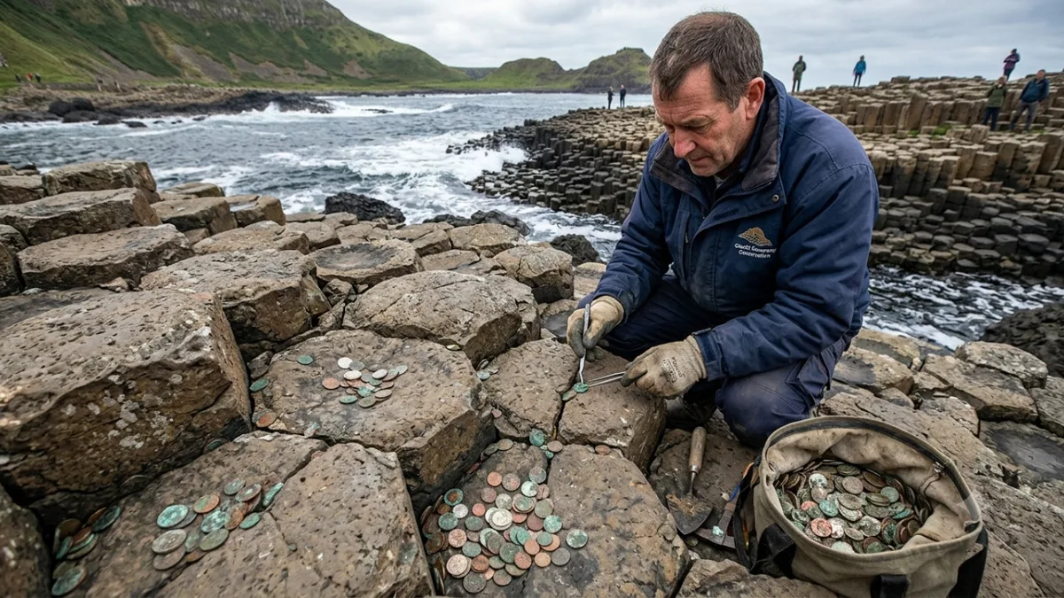 Over 10,000 lucky coins removed from Giant’s Causeway to protect ancient rocks