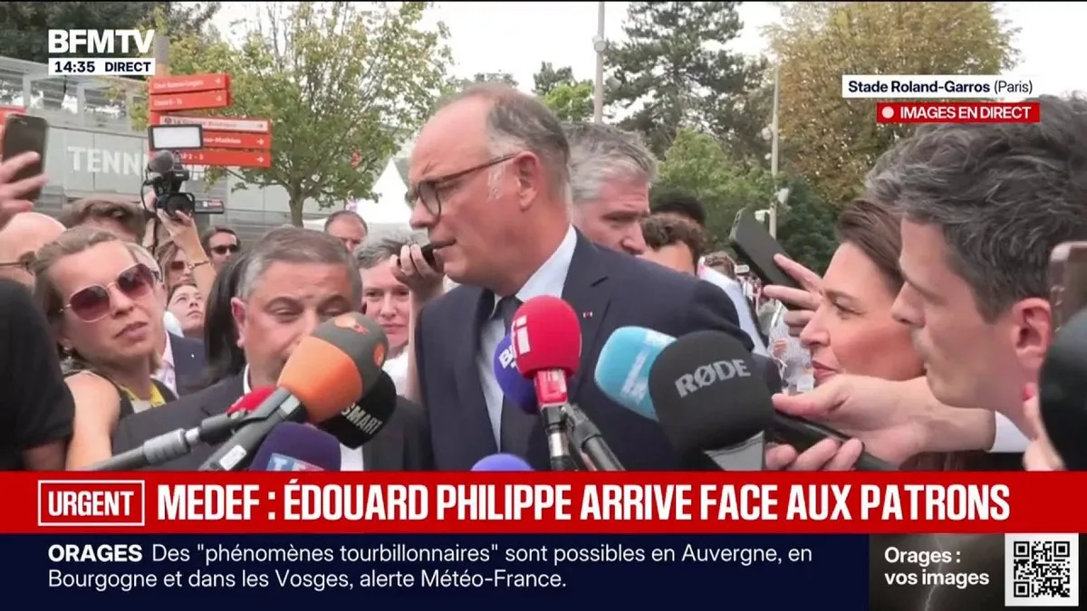 "La situation [économique] du moment est difficile", constate Édouard Philippe, candidat à la présidentielle
