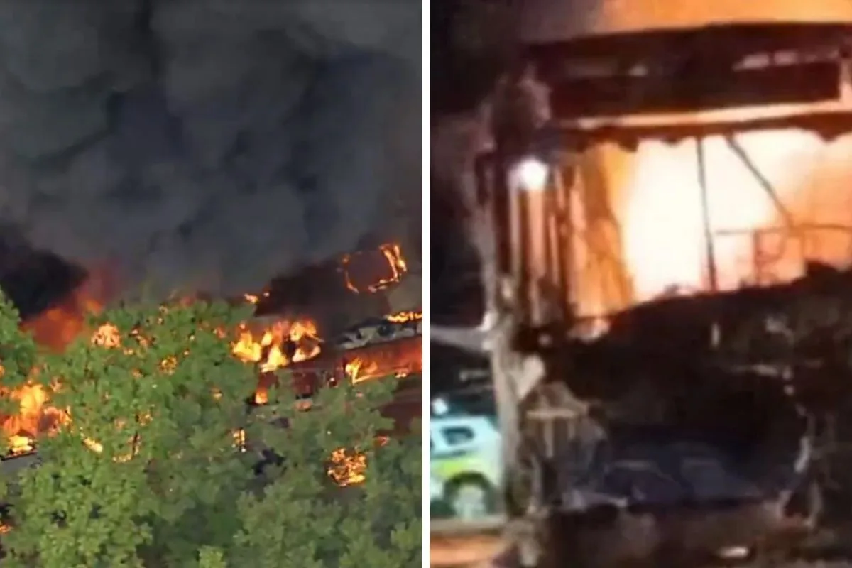 Homem é preso e dois adolescentes são apreendidos por suspeita de incendiar ônibus em BH